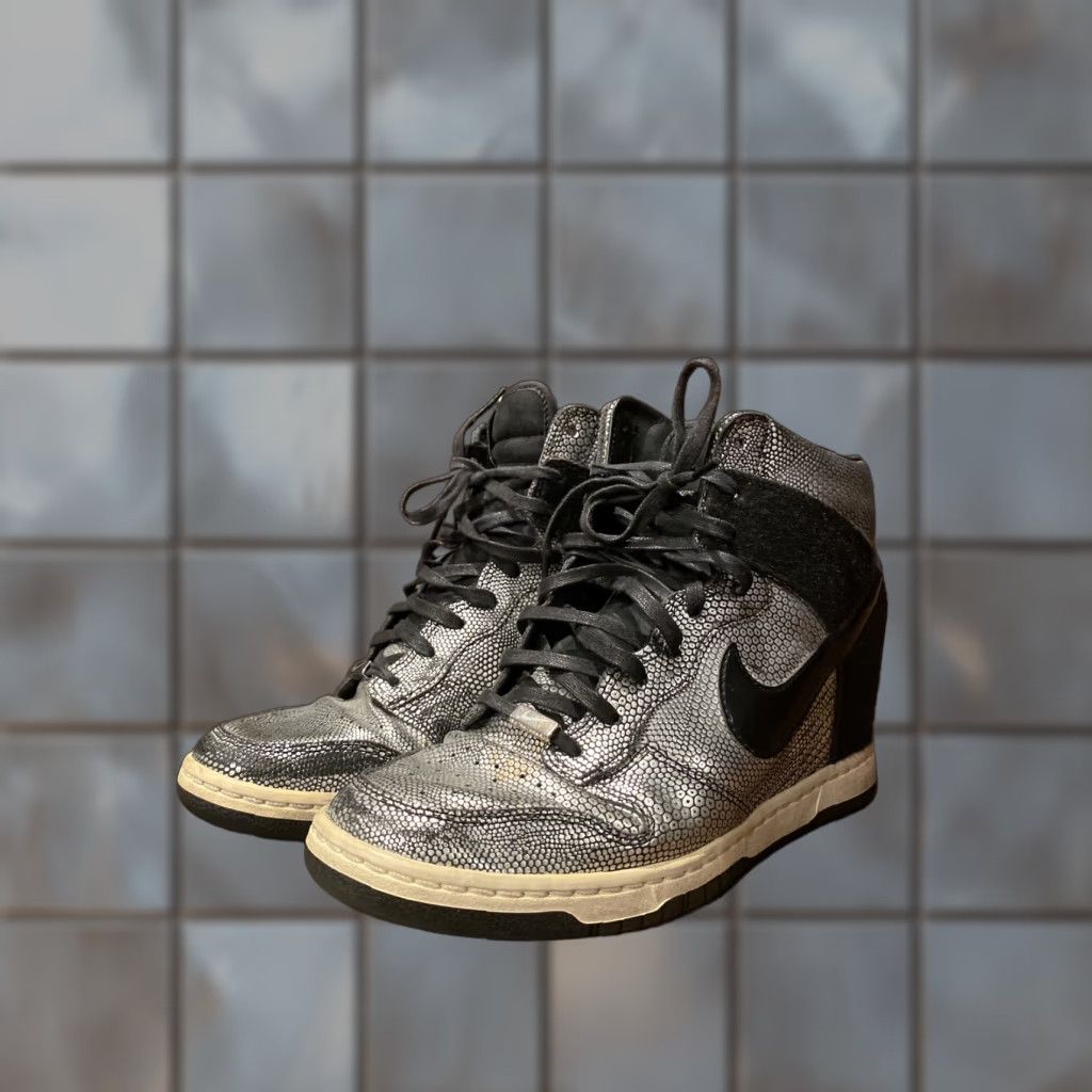 Nike Nike Dunk Sky Hi City FW QS NYC Hidden Wedge Heel Black Silver 9 Women Leather Sneaker Size US 9 / IT 39 - 1 Thumbnail