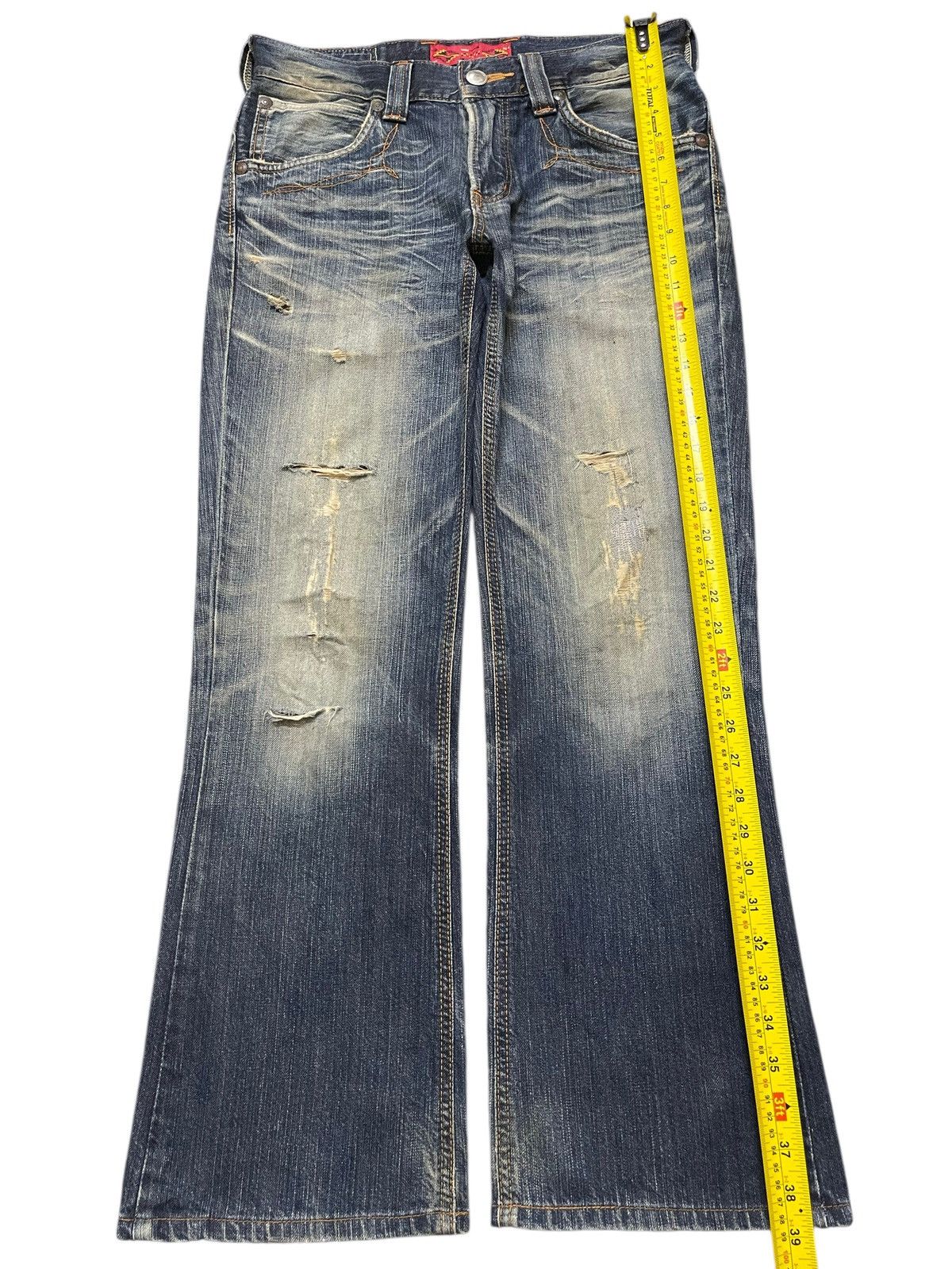 Edwin Edwin XV Exclusive Vintage Blue Mud Wash Distressed Baggy Size US 31 - 12 Thumbnail