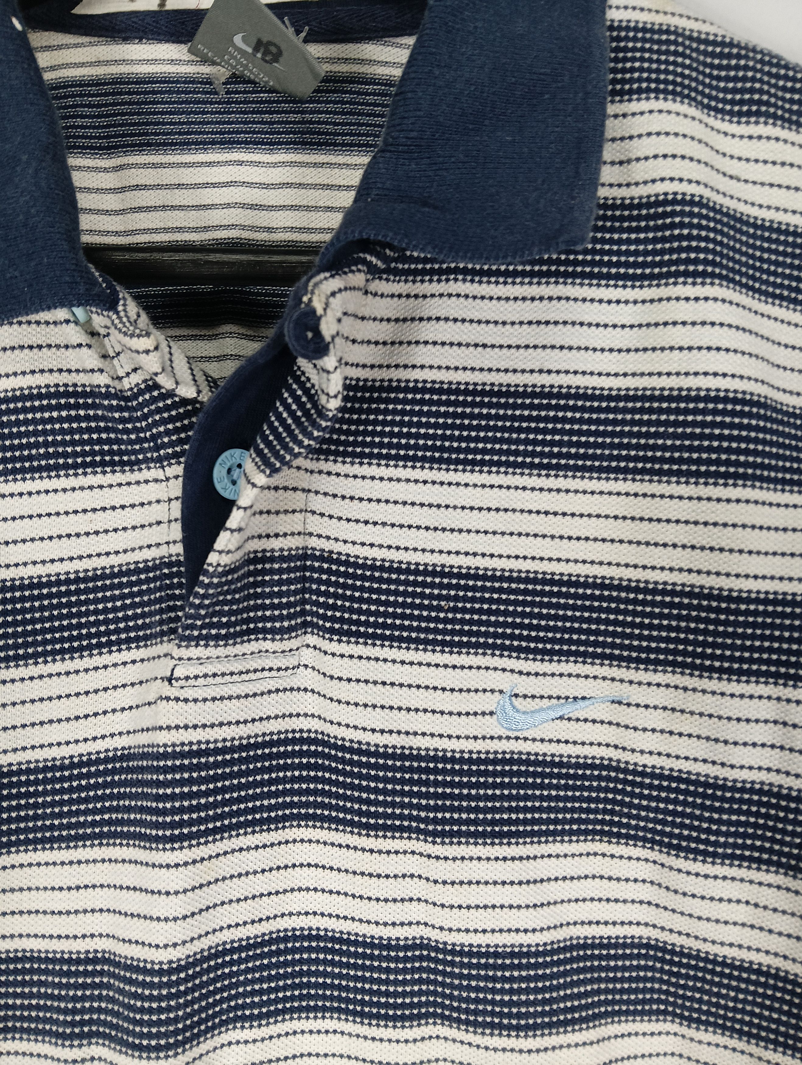 Nike nike polo tee swooh logo stripe Size US M / EU 48-50 / 2 - 2 Thumbnail