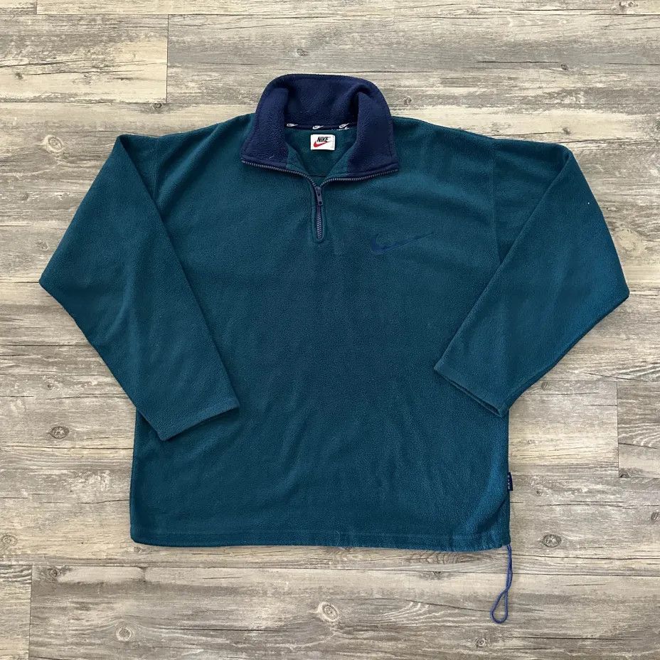 Vintage 90s Nike Swoosh Fleece 1/4 Zip Sweatshirt