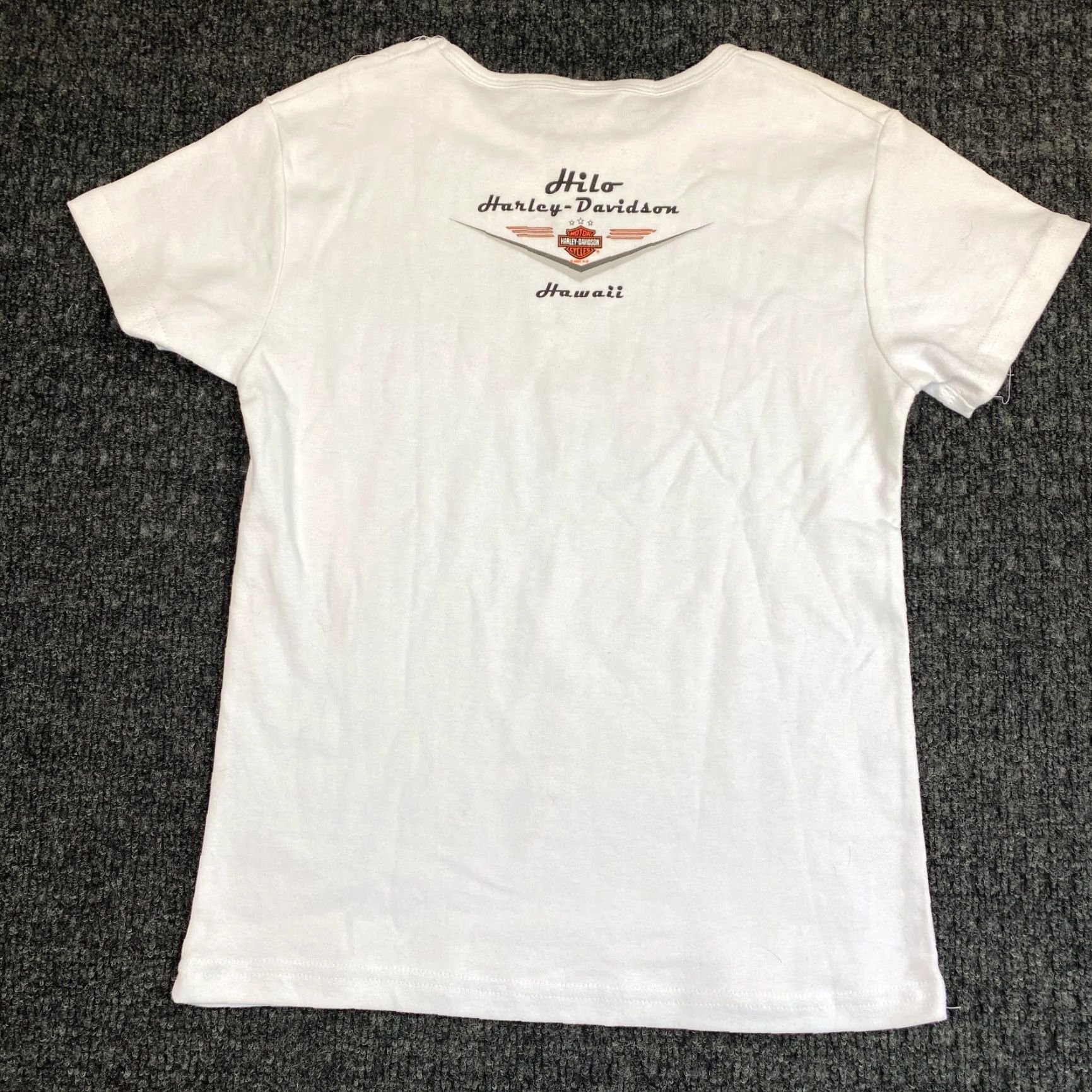 Harley Davidson Womens Harley-Davidson Shirt Short Sleeve White L Floral Hawaii Fast Size L / US 10 / IT 46 - 2 Thumbnail