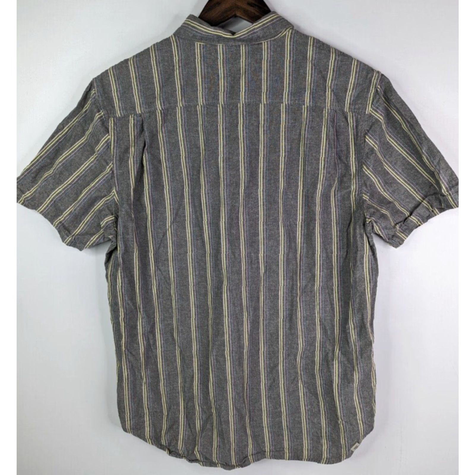 Vans Vans Shirt Men M Gray Striped Button-Down Short Sleeve Collared Shirt Size US M / EU 48-50 / 2 - 4 Thumbnail