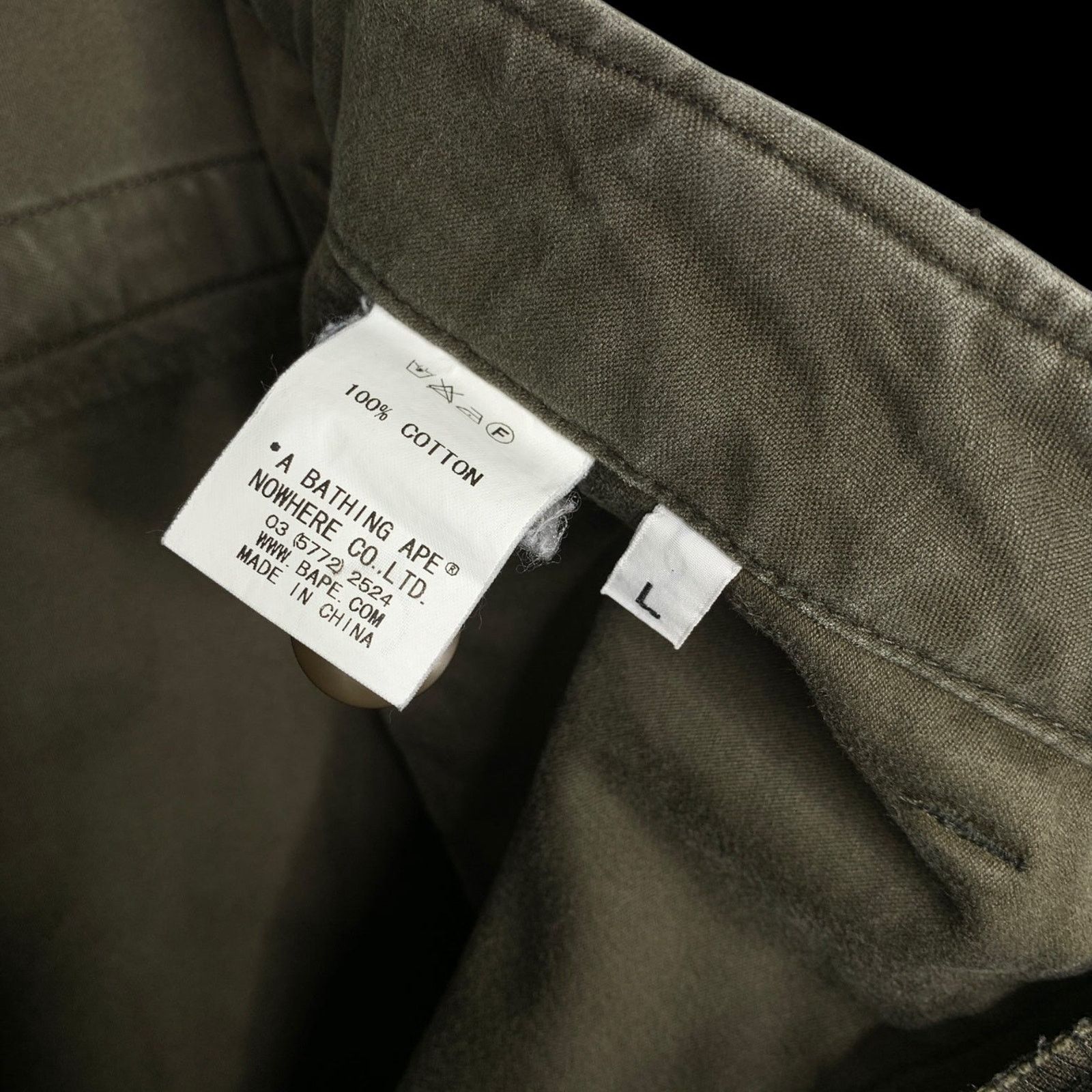 Bape Classics Army Patch Pants (Olive) | L (~34) Size US 34 / EU 50 - 8 Thumbnail