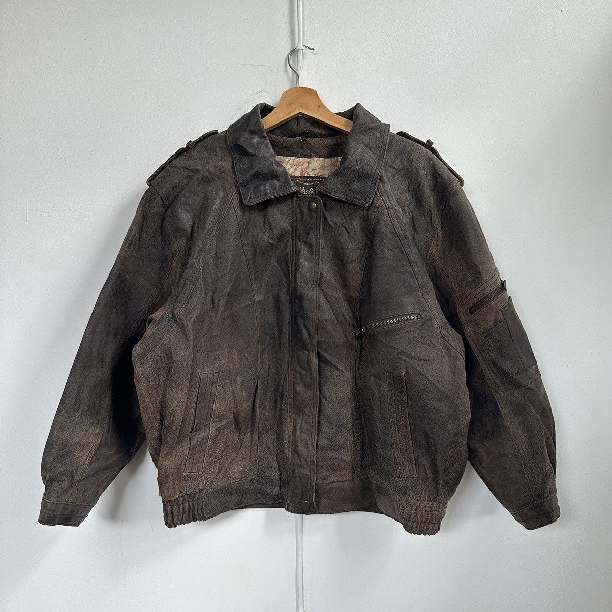 Vintage Vintage Brown Leather Jacket Travis Scott Size US M / EU 48-50 / 2 - 6 Thumbnail