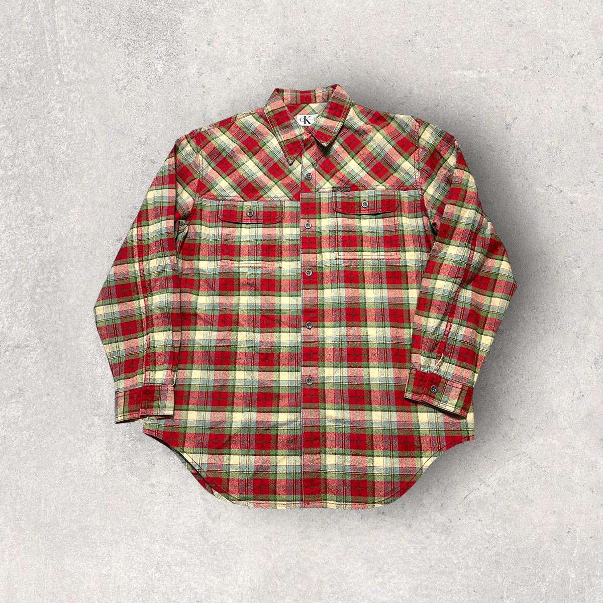 Calvin Klein × Vintage Vintage Calvin Klein Jeans flannel shirt Size US M / EU 48-50 / 2 - 1 Thumbnail