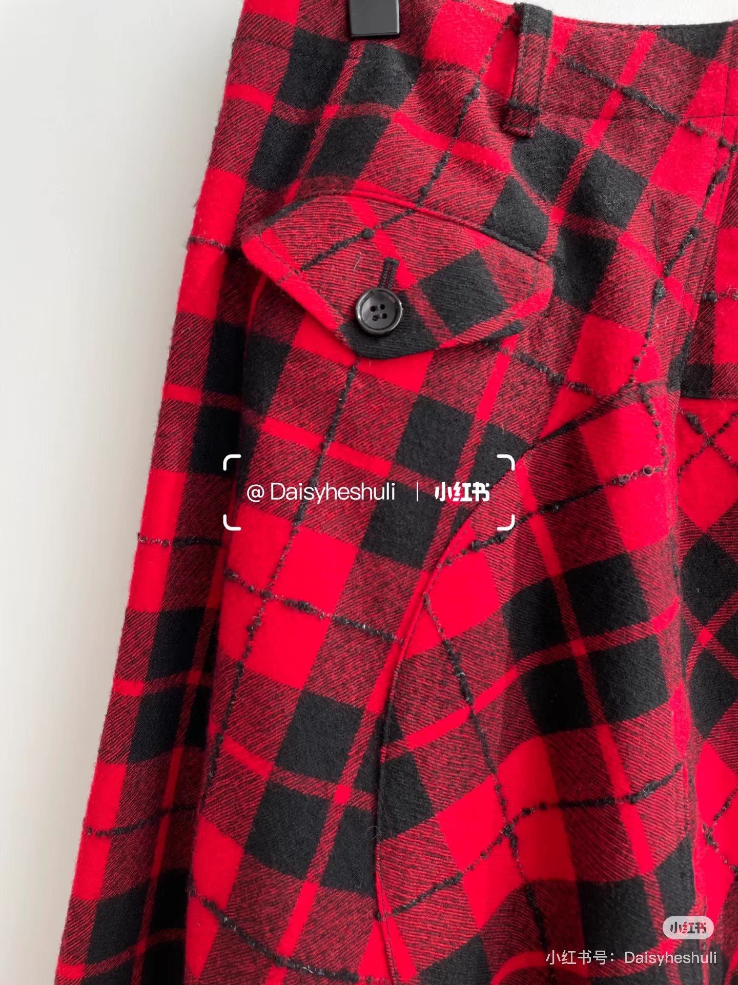 Comme des Garcons Comme des Garçons CDG Tricot Plaid Midi Skirt Ｑ24 Size 38" / US 16 / IT 52 - 8 Thumbnail