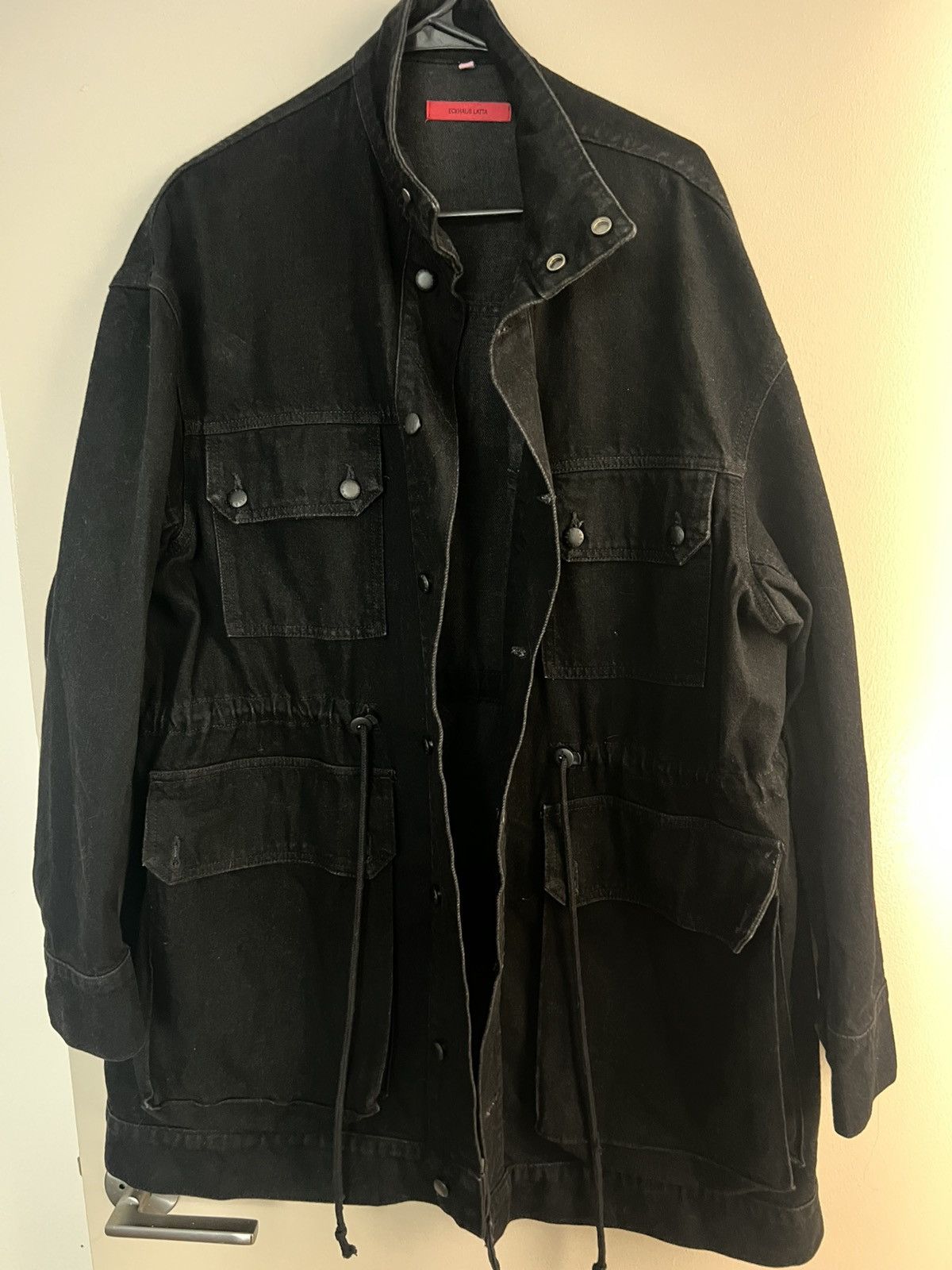 Eckhaus Latta Eckhaus Latta Black Tethered Denim Jacket Size US M / EU 48-50 / 2 - 3 Thumbnail