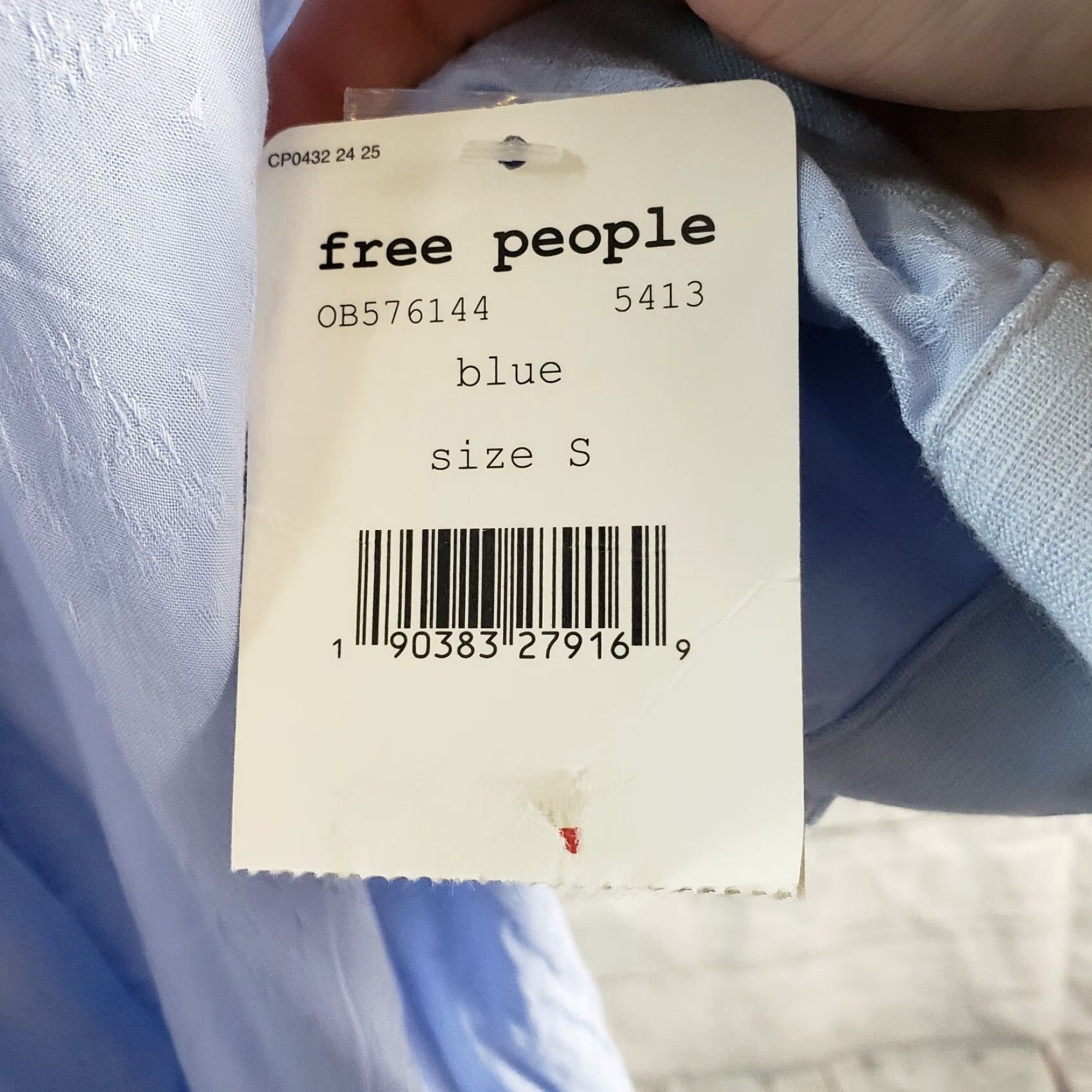 Free People Free People Womens Lovely Day Button Down Top Shirt XS Small Blue Long Sleeve Size S / US 4 / IT 40 - 5 Thumbnail