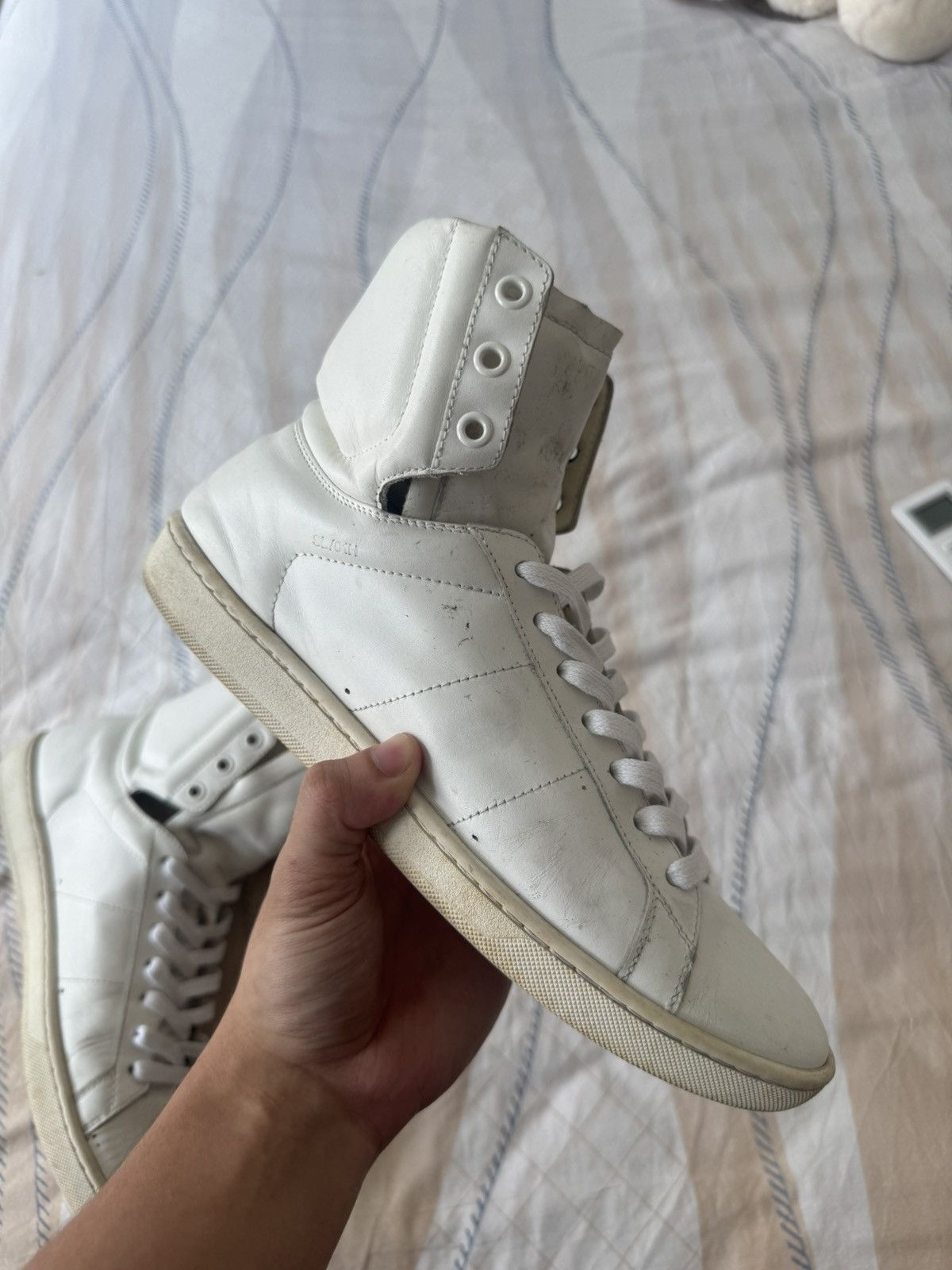 Saint Laurent Paris Saint laurent paris SL/01H White High Tops Size US 6.5 / EU 39-40 - 12 Thumbnail