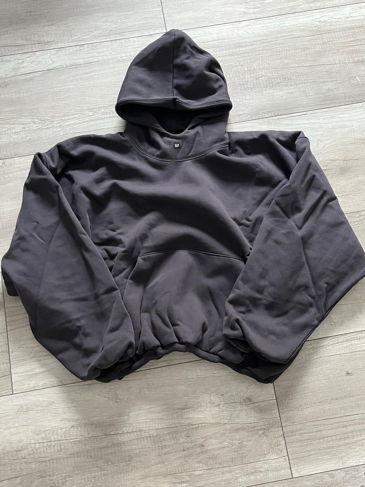 Yeezy Gap Logo Hoodie Dark Grey | Grailed
