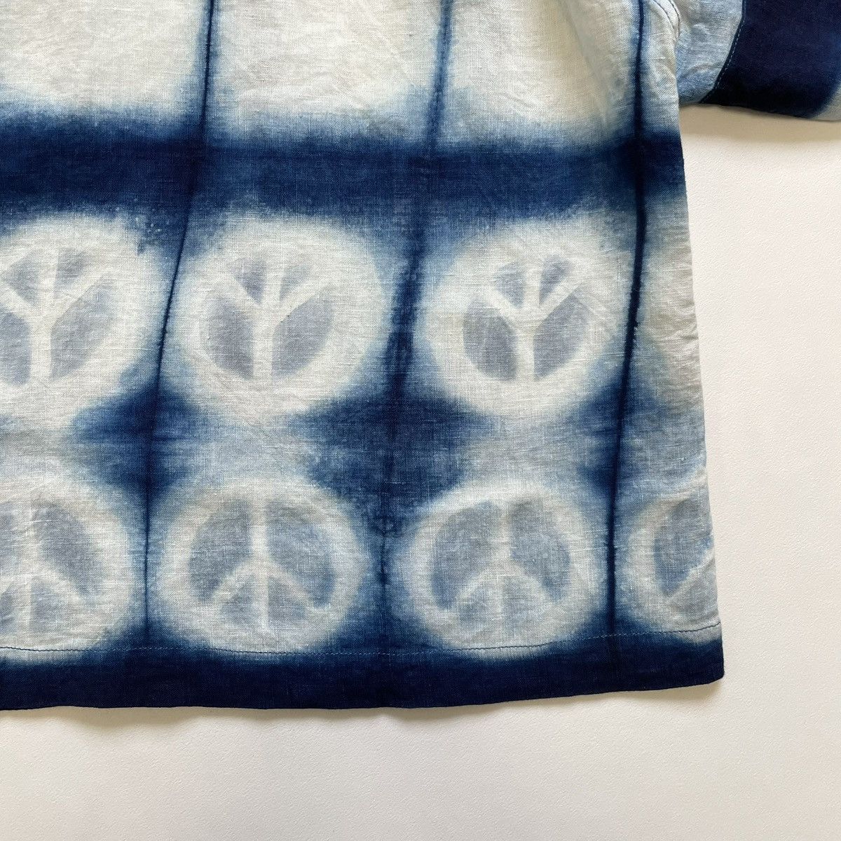 Story Mfg. Blue/White ‘Peace Tie Dye’ Print Shirt Size US M / EU 48-50 / 2 - 16 Thumbnail