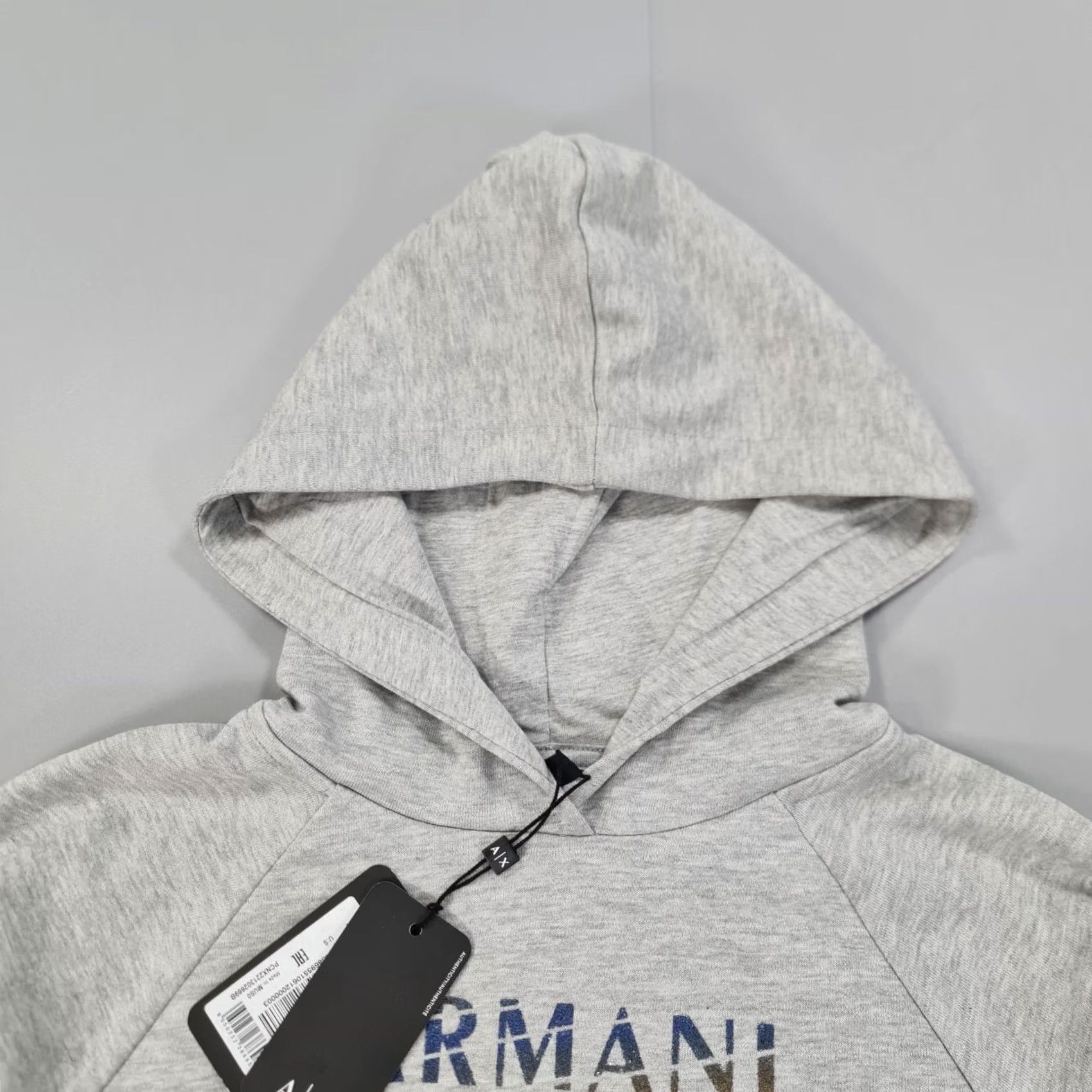 Armani Exchange Armani Exchange Womens Hoodie Grey Small Pullover Cotton Logo Regular Fit - City, Logo, Sports Size S / US 4 / IT 40 - 2 Thumbnail