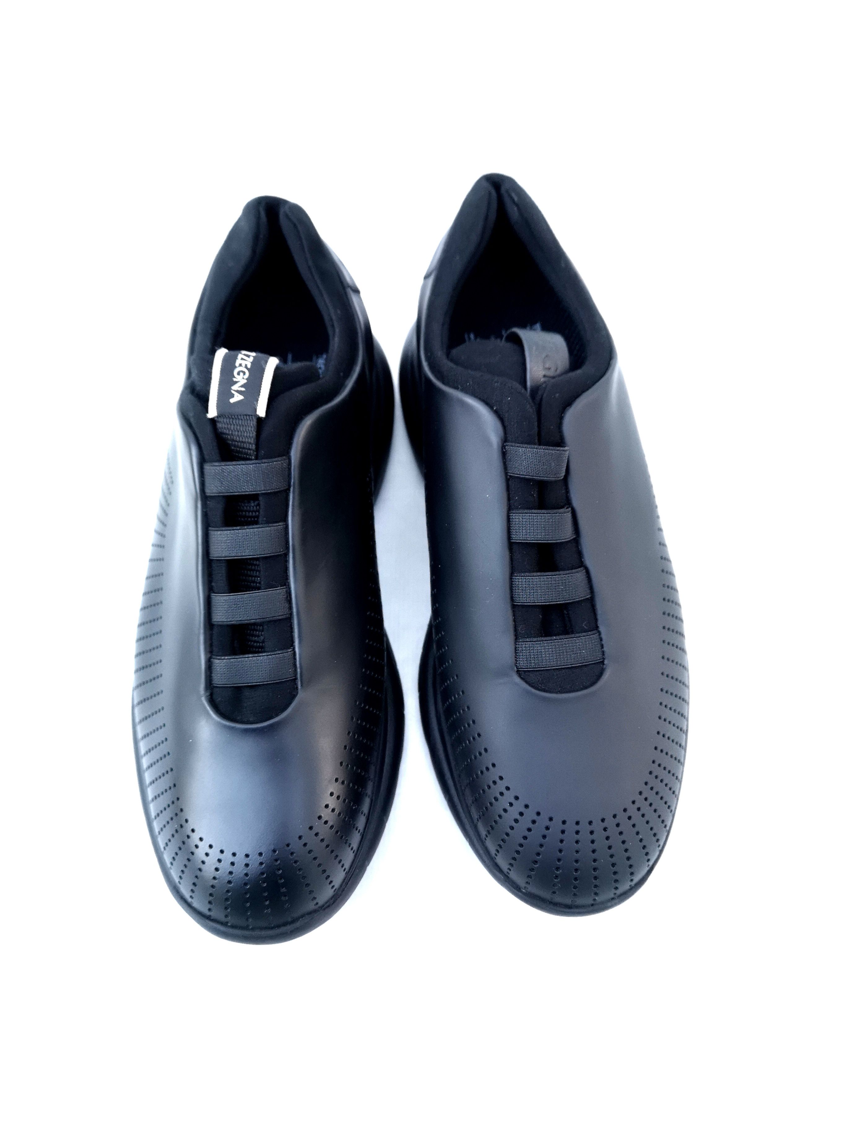 image of Z Zegna New! Zegna Techmerino Sprinter 2.0 Black Sneakers, Men's (Size 8)