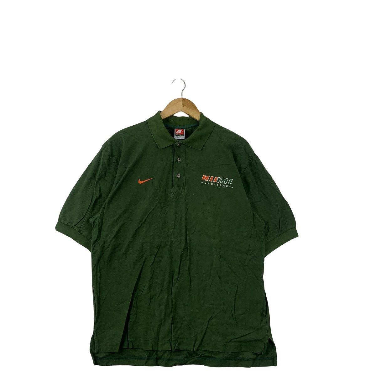 Nike Vintage NIKE x NFL Y2K Miami Hurricanes Football Polo Tee Size US M / EU 48-50 / 2 - 3 Thumbnail