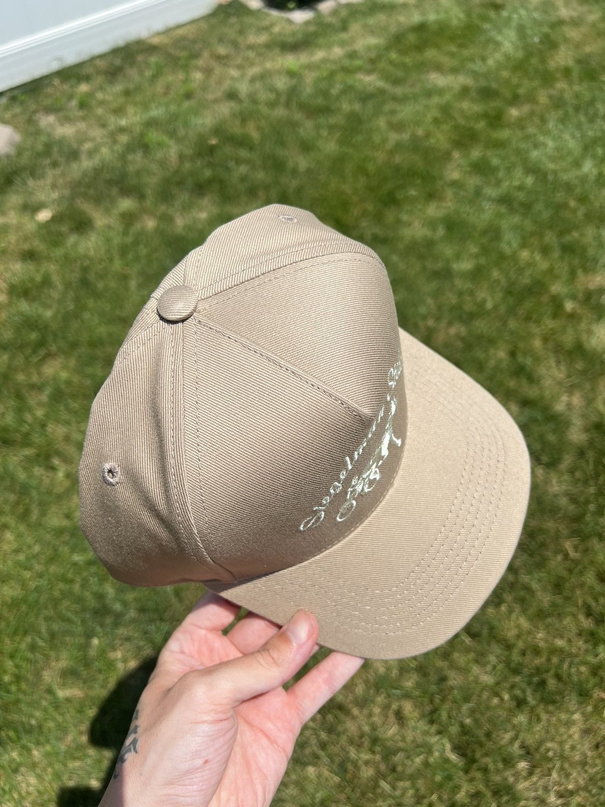 Siegelman Stable Siegelman Stable Khaki Ivory Snapback Hat Size ONE SIZE - 3 Thumbnail