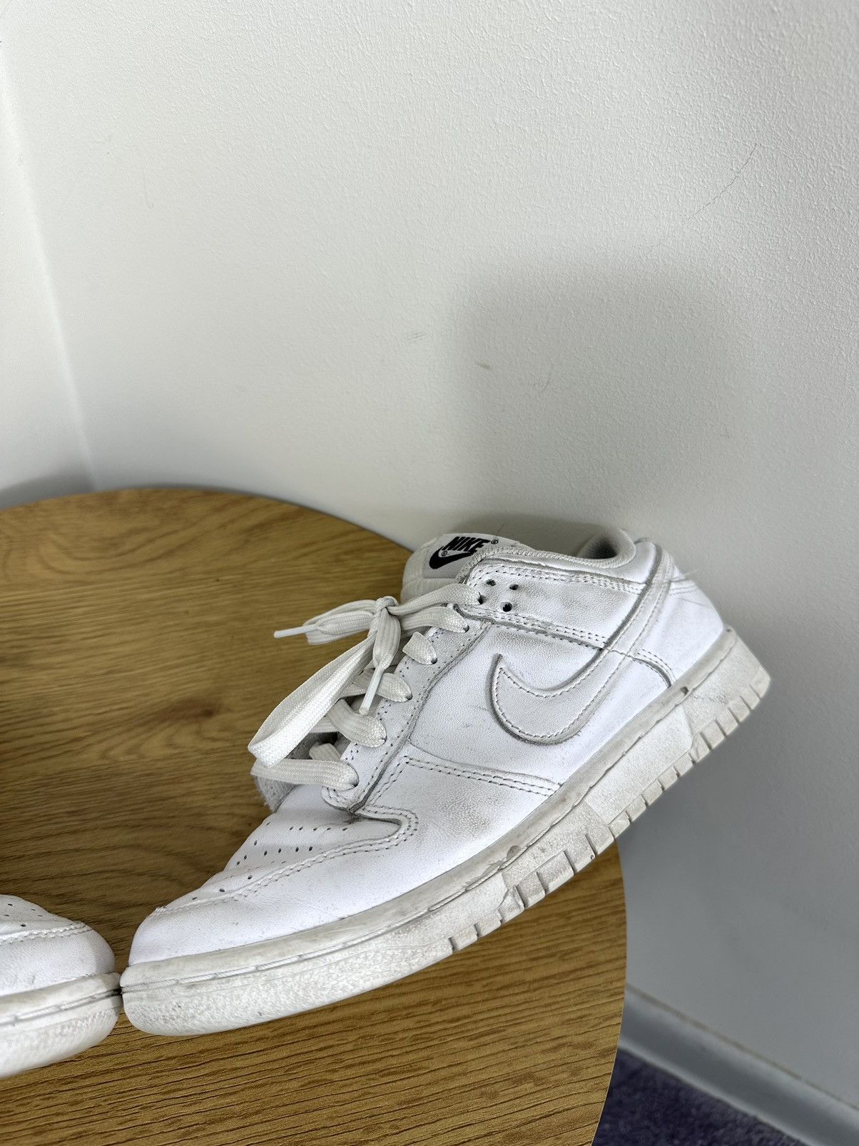 Nike Vintage Nike Dunk Low Triple White Streetwear Drill Sneakers Size US 8 / IT 38 - 3 Thumbnail