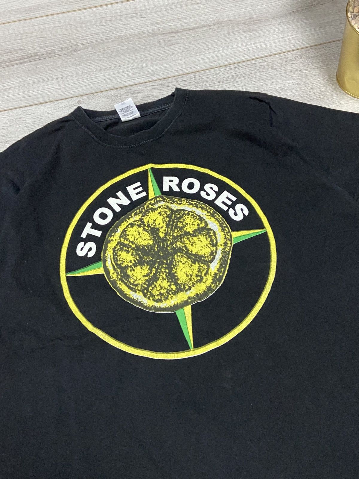 Band Tees Vintage 00s The Stone Roses Stone Island Lemon Shirt Trashed Size US M / EU 48-50 / 2 - 5 Thumbnail