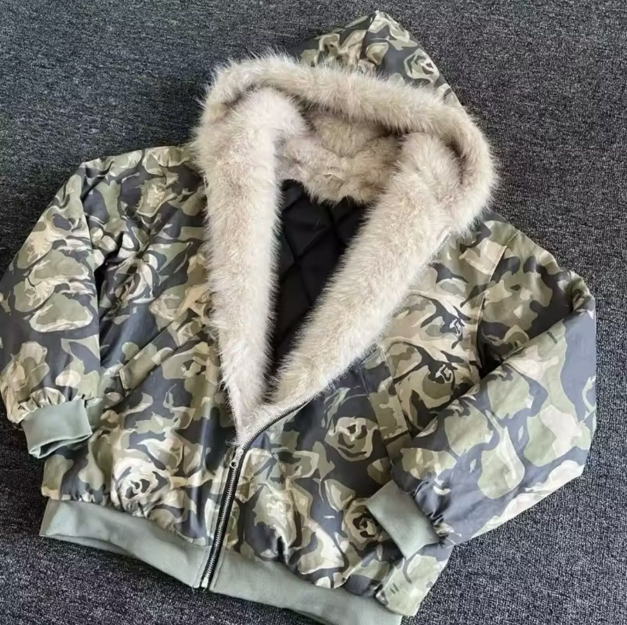 Japanese Brand Camouflage Fur Collar Padded Jacket Men Y2K Vintage Size US L / EU 52-54 / 3 - 4 Thumbnail