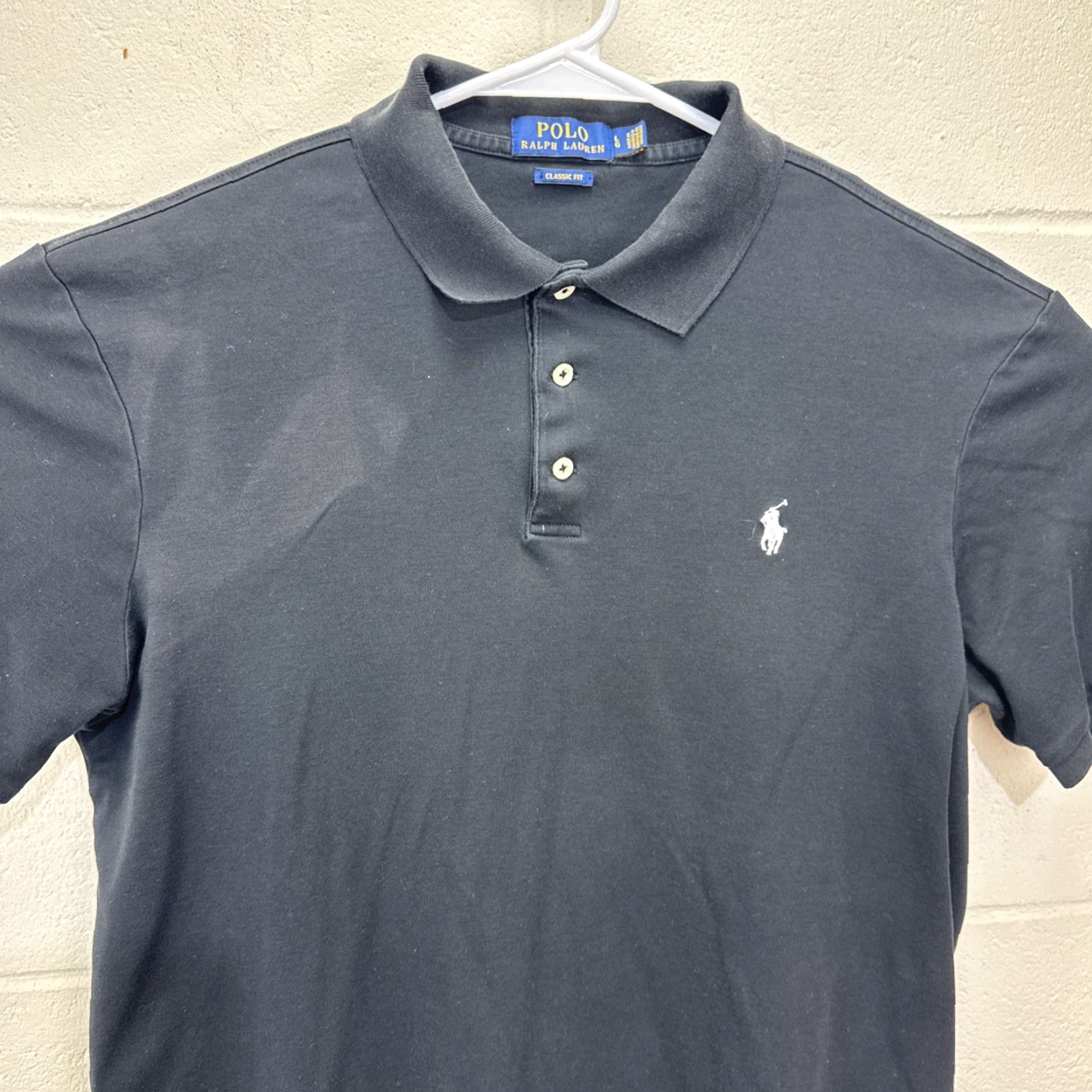 Polo Ralph Lauren VINTAGE Polo Ralph Lauren Polo Shirt Men Large Black Cotton Short Sleeve Casual Summer Size US L / EU 52-54 / 3 - 6 Thumbnail