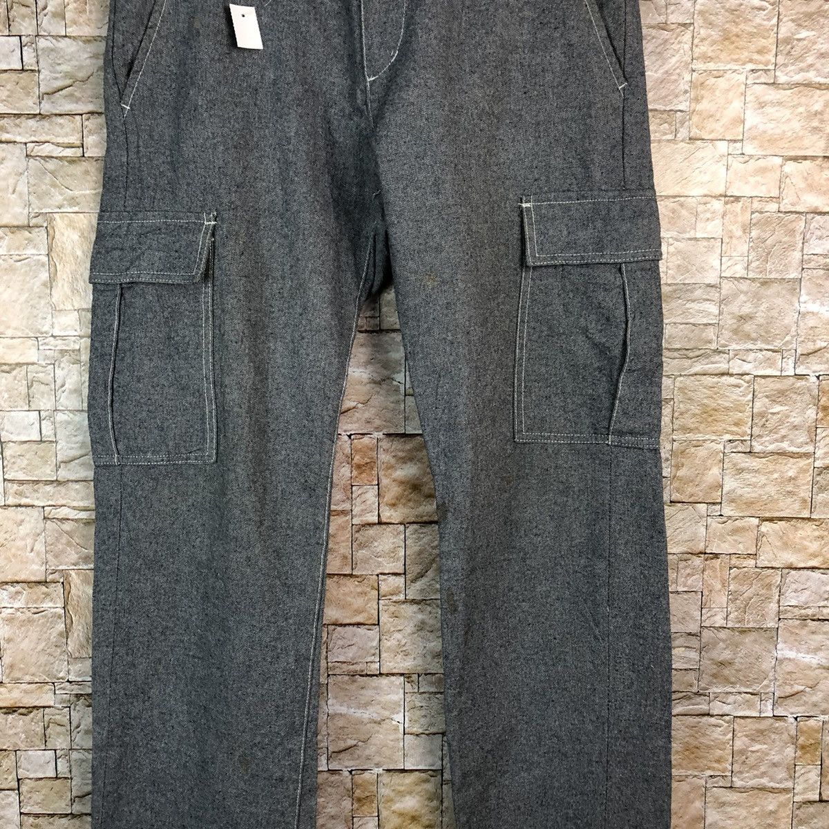 Japanese Brand Ikka Grey Cargo utility tactical Multipocket Pants #A840 Size US 31 - 6 Thumbnail