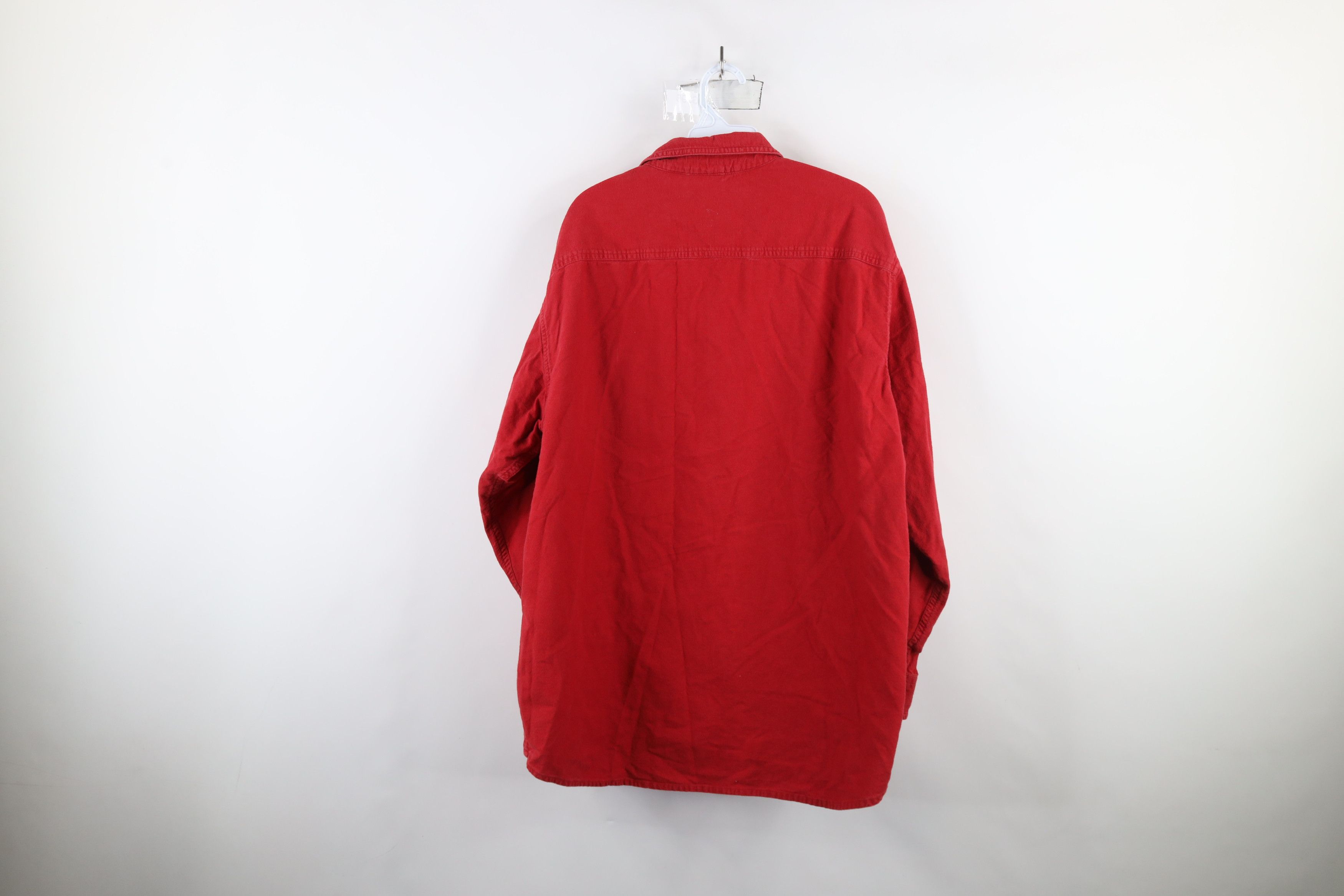 Vintage Vintage 90s Streetwear Cloth Collared Button Shirt Red Size US XL / EU 56 / 4 - 10 Thumbnail