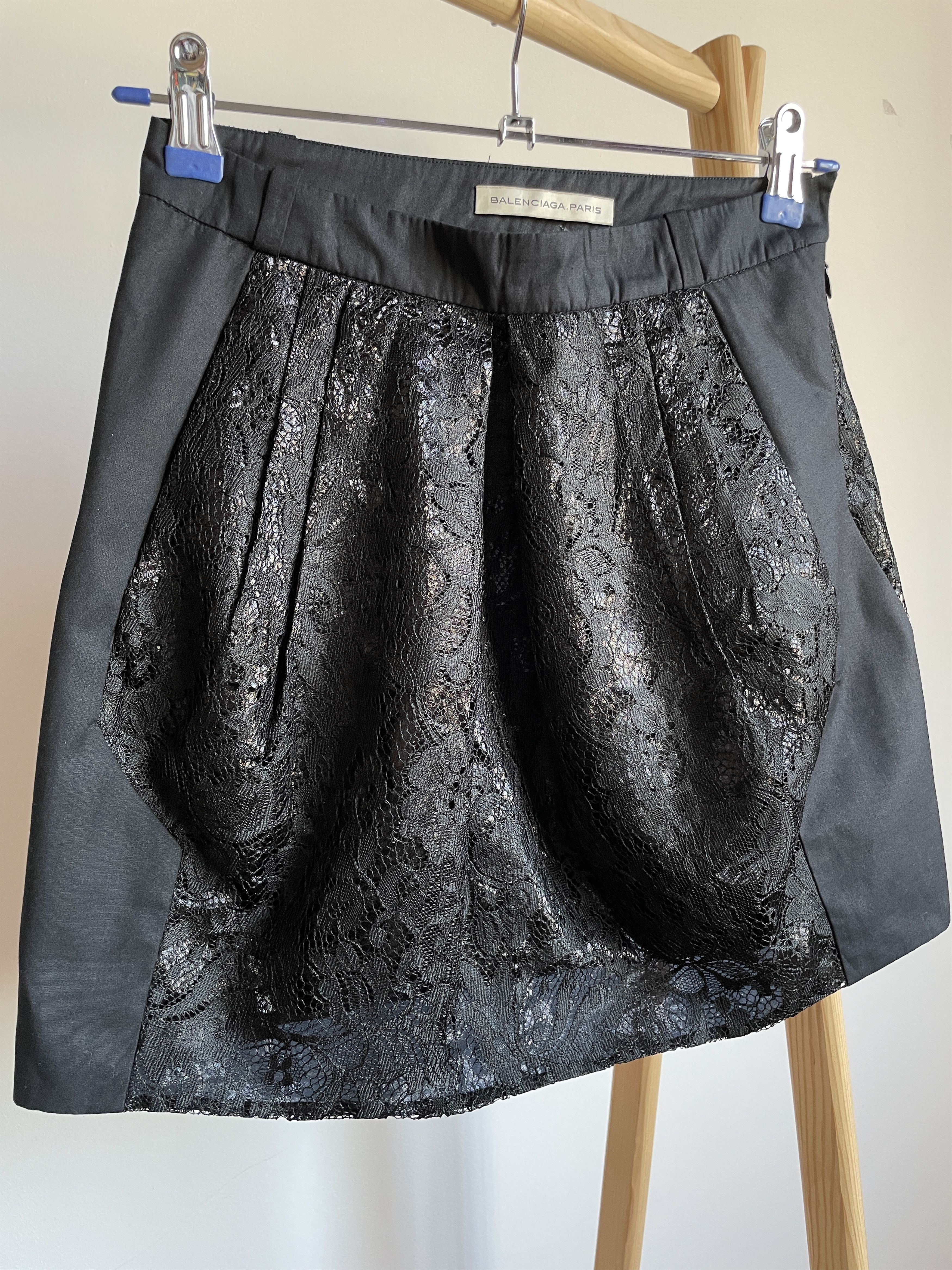 Balenciaga Balenciaga Nicolas Ghesquiere 2010 Lace Jacquard Mini Skirt Size 24" / US 00 / IT 34 - 3 Thumbnail