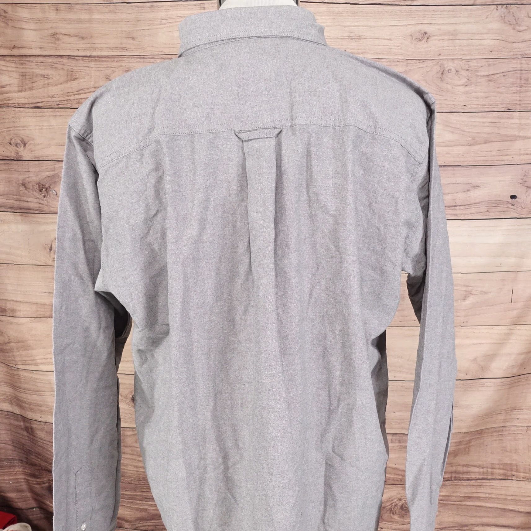 Vintage VINTAGE None Shirt Men XL Gray Cotton Button-Down Solid Business Casual Formal Workwear 2020s Mens Size US XL / EU 56 / 4 - 4 Thumbnail