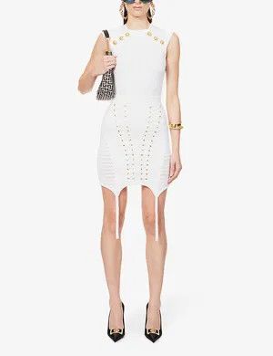 Balmain o1y0625 Mini Skirt in White Size 27" / US 4 / IT 40 - 5 Thumbnail