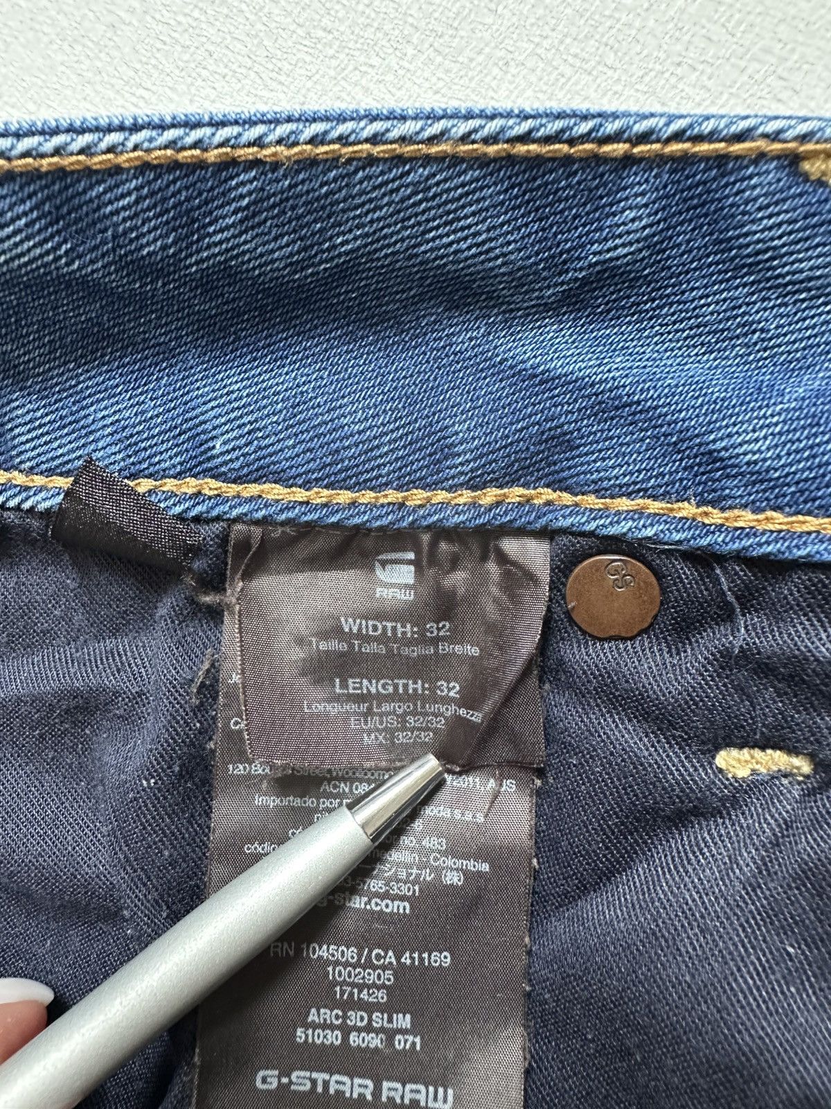 G-Star G-star Raw Arc 3D Slim Baggy Jeans Size US 32 / EU 48 - 10 Thumbnail