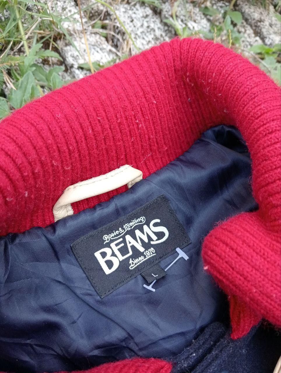 Beams Japan Beams Japanese Wool + Leather Varsity Jacket Size US L / EU 52-54 / 3 - 4 Thumbnail