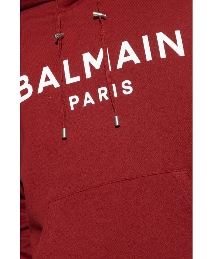 Balmain o1w1db10624 Hoodie in Red Size US M / EU 48-50 / 2 - 2 Thumbnail
