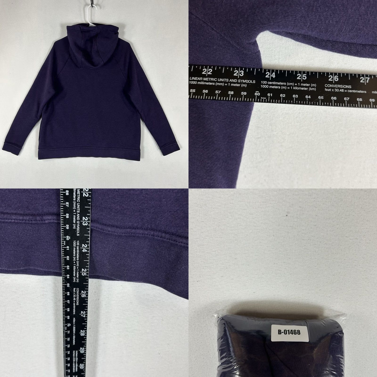 Nike Nike Hoodie Women's Large Purple Long Sleeve Pullover Mockneck Rally Sportswear Hoodie Size L / US 10 / IT 46 - 8 Thumbnail