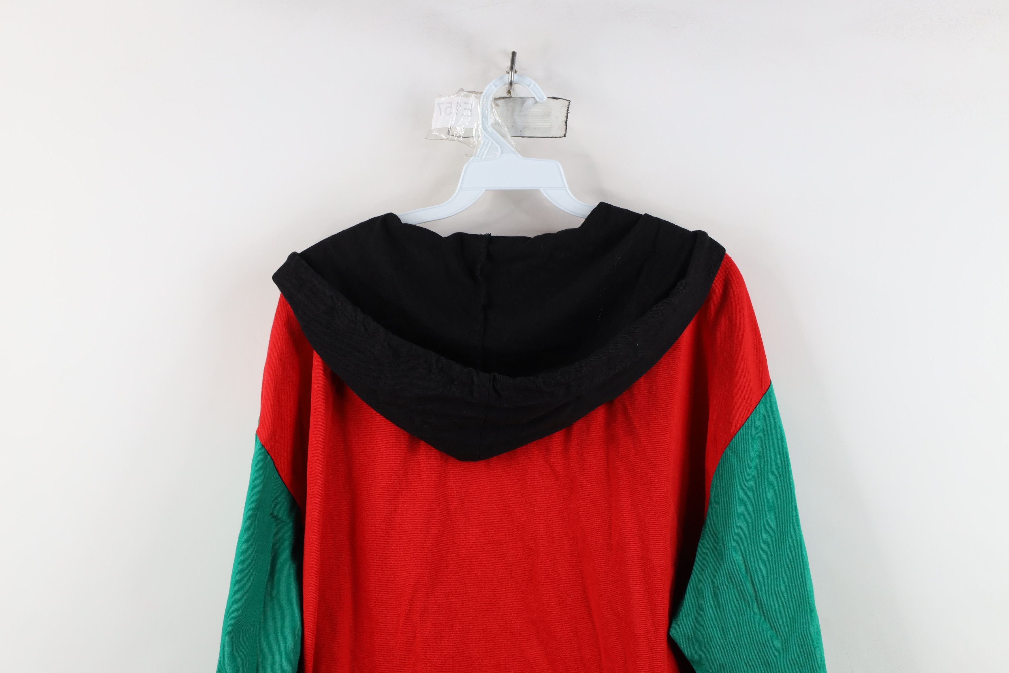 Vintage Vintage 90s Streetwear Baggy Hooded Button Shirt Jacket USA Size S / US 4 / IT 40 - 15 Thumbnail