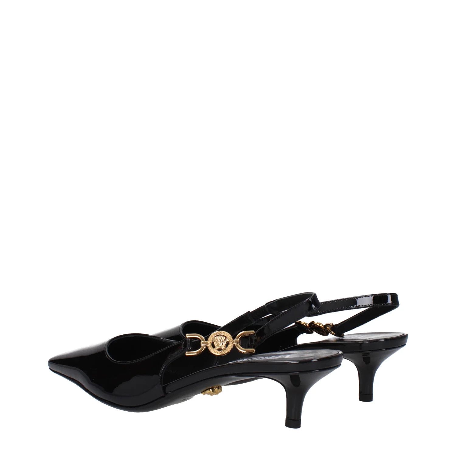 Versace ob1o1e0125 Patent Leather Sandals in Black Size US 8 / IT 38 - 4 Thumbnail