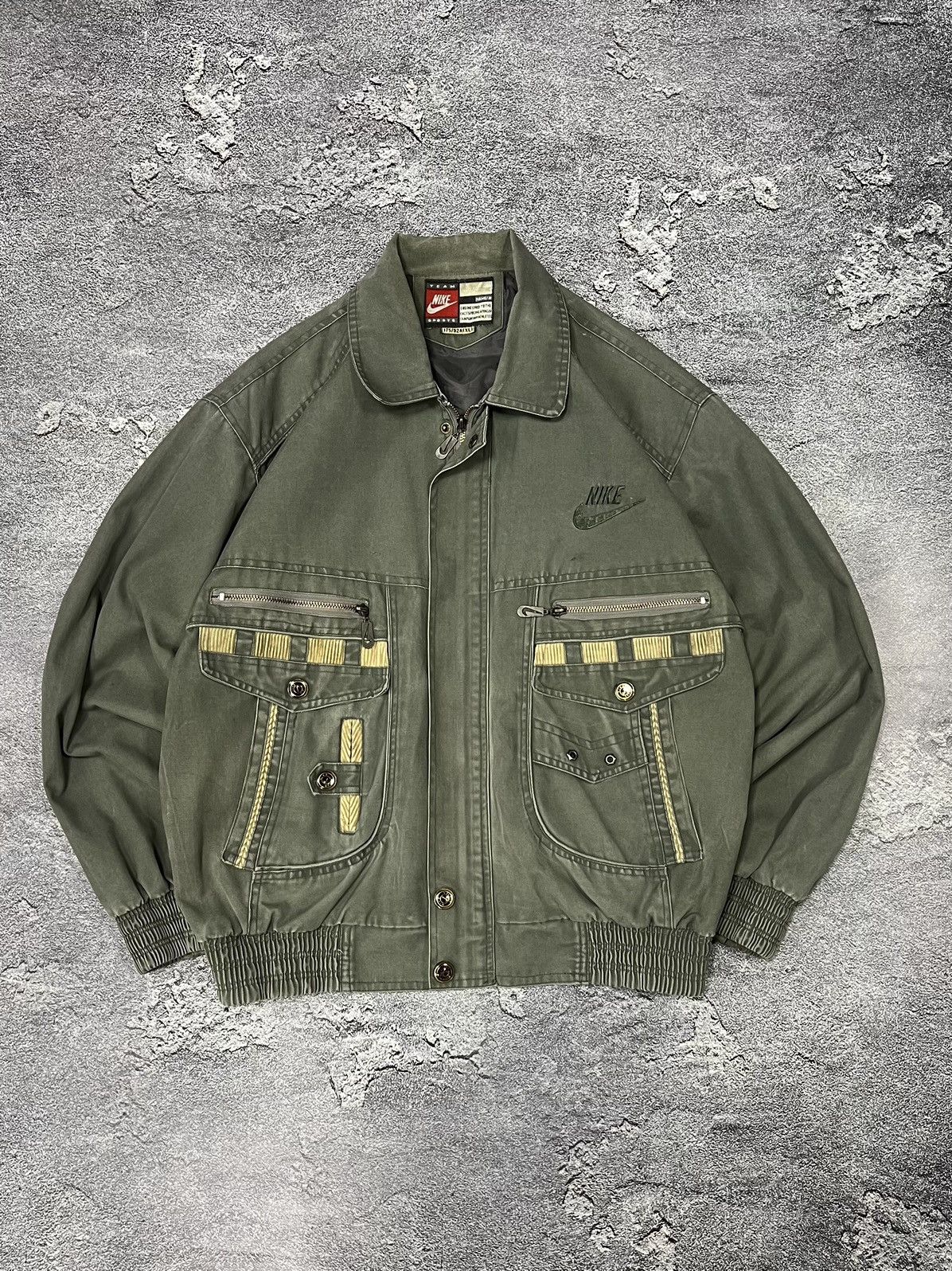 Nike × Vintage Vintage rare bomber faded jacket Nike Size US M / EU 48-50 / 2 - 5 Thumbnail