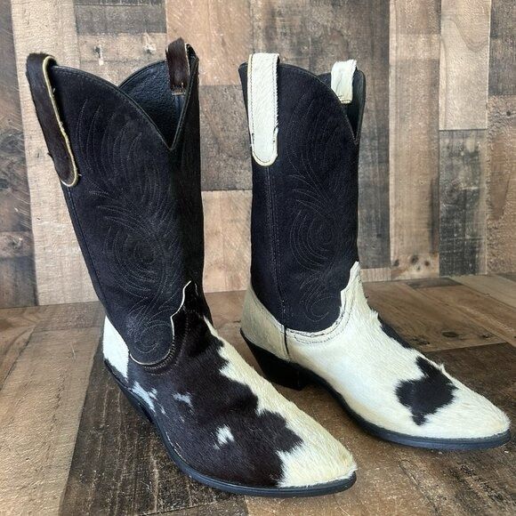 Dan Post Code West By Dan Post Hair On Hide Cowboy Boots Womens 8.5 M Size US 8.5 / IT 38.5 - 1 Thumbnail
