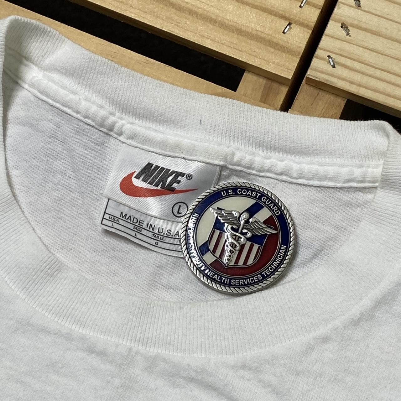 Nike Vintage Nike Center Check White Tee Size Large Size US L / EU 52-54 / 3 - 4 Thumbnail