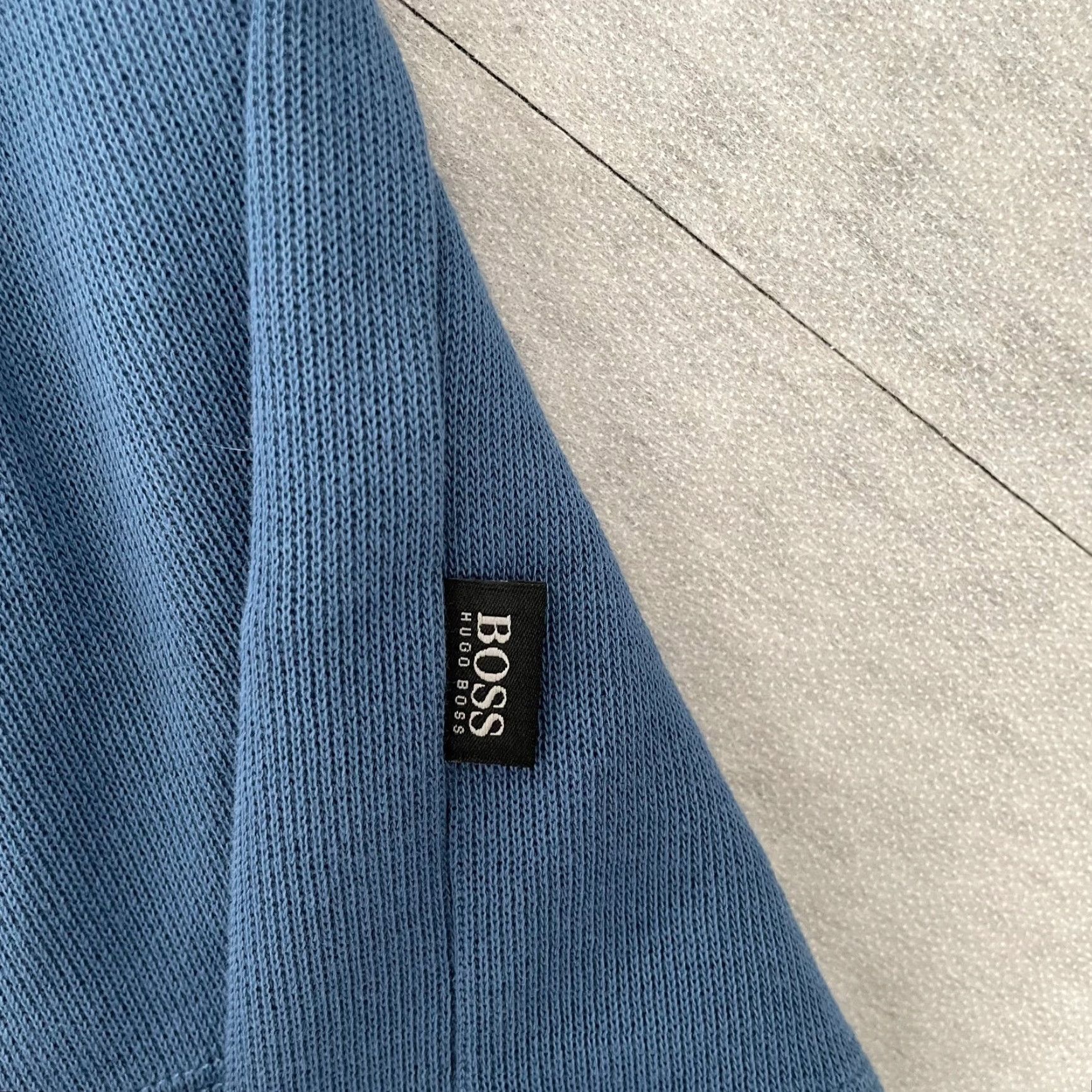Hugo Boss HUGO BOSS Sweater Shirt Pullover Adult XL Blue 1/4 Button Logo Knit Cotton Mens XL Size US XL / EU 56 / 4 - 5 Thumbnail