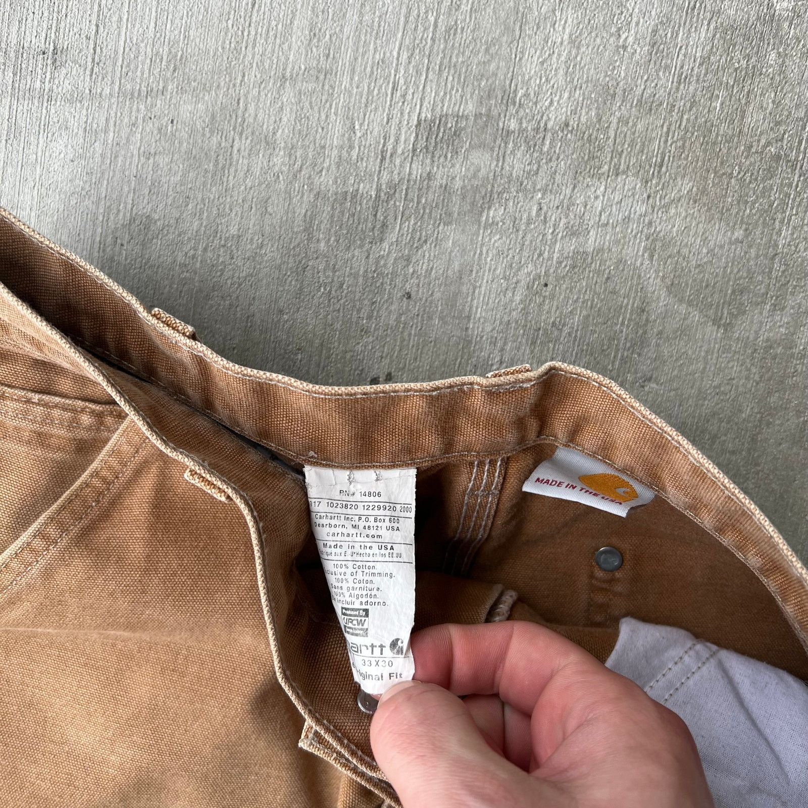 Carhartt × Vintage Carhartt brown faded double knee work wear carpenter pants Size US 31 - 7 Thumbnail