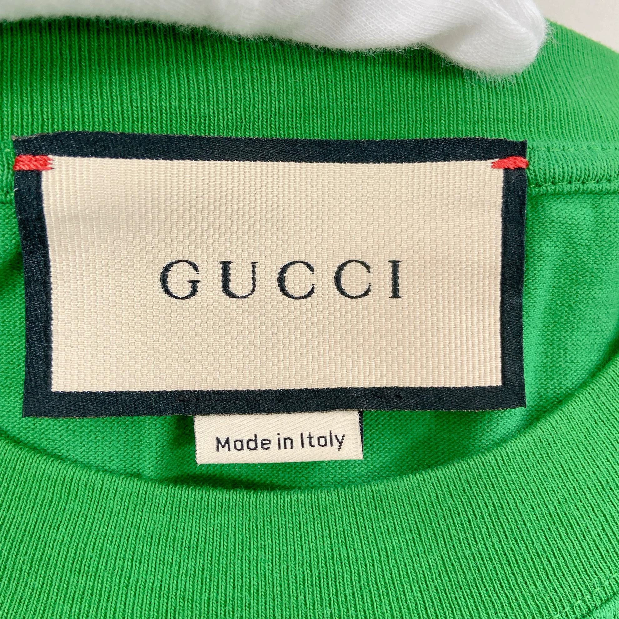 Gucci Gucci Green Logo T-Shirt S 5138 Size US S / EU 44-46 / 1 - 6 Thumbnail