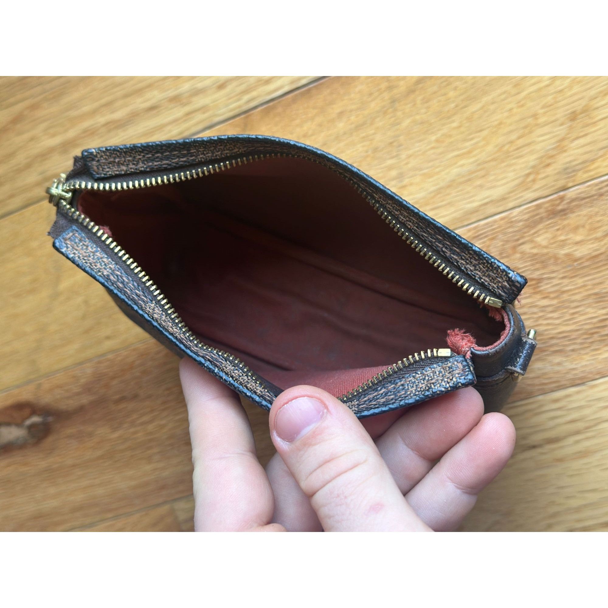 Louis Vuitton LOUIS VUITTON TROUSSE MAKEUP HAND BAG DAMIER EBENE LEATHER B Size ONE SIZE - 9 Thumbnail