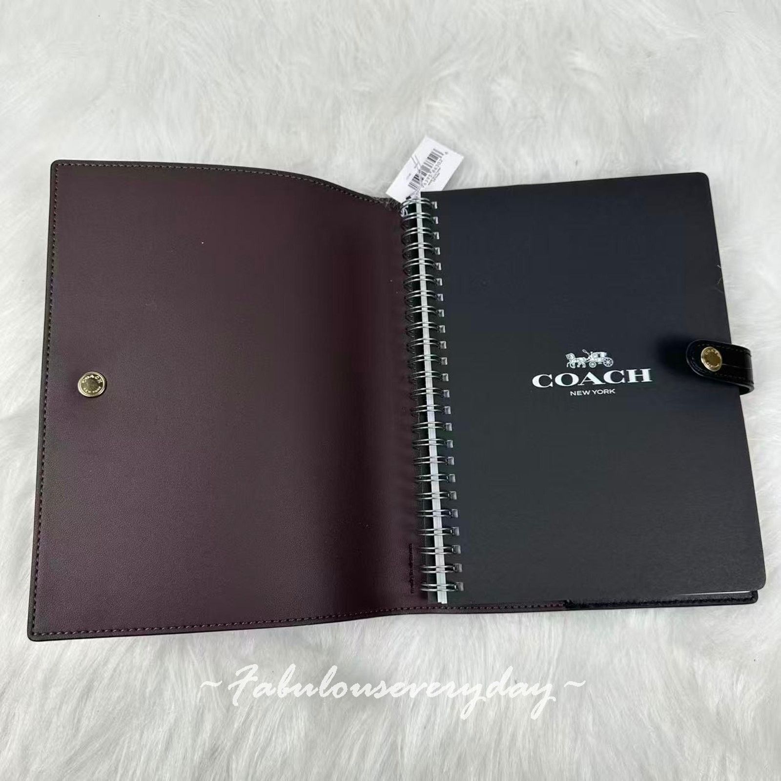 Coach Coach Snap Notebook Signature Canvas CZ198 Walnut Black Size ONE SIZE - 4 Thumbnail