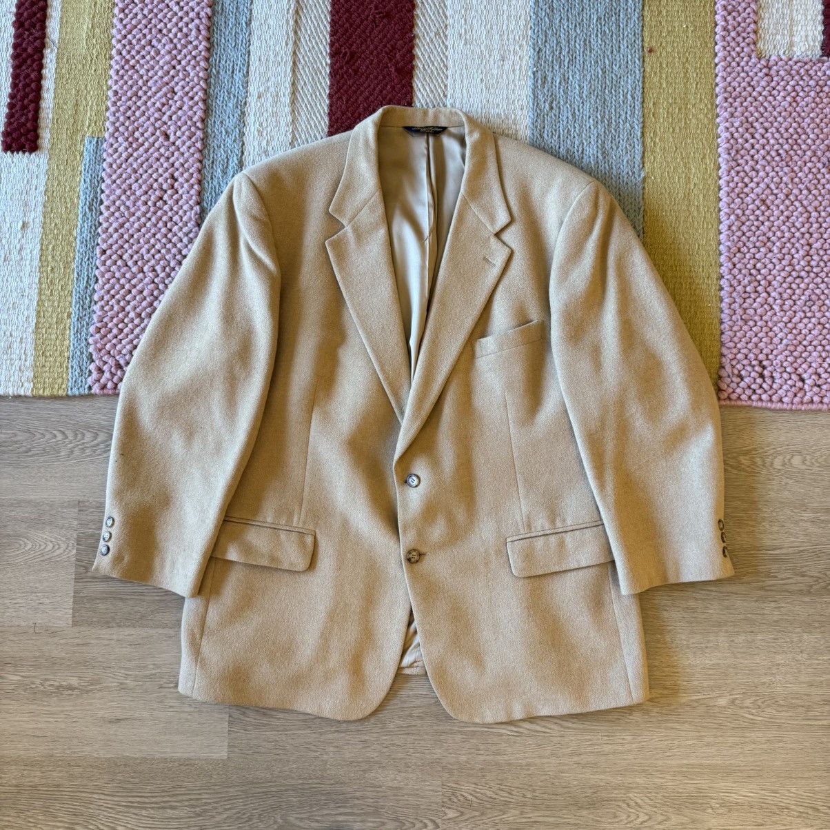 Brooks Brothers 100% Camel Hair Blazer Suit Jacket USA 48R
