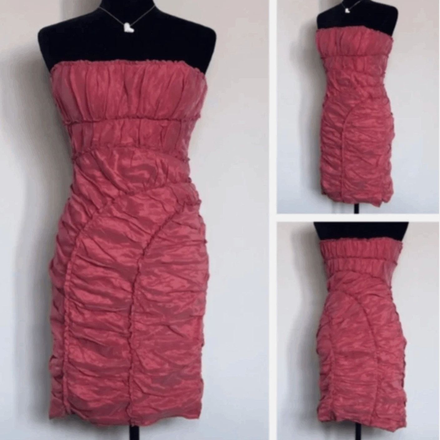 Bcbgmaxazria BCBGMaxazria NWT Strapless Dress Raspberry, Sz Small MP $360 Size S / US 4 / IT 40 - 1 Thumbnail