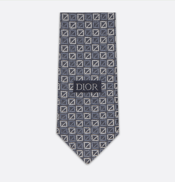 Dior o1w1db10625 Size: OS / Micro CD Diamond Tie in Gray/Blue Size ONE SIZE - 2 Thumbnail