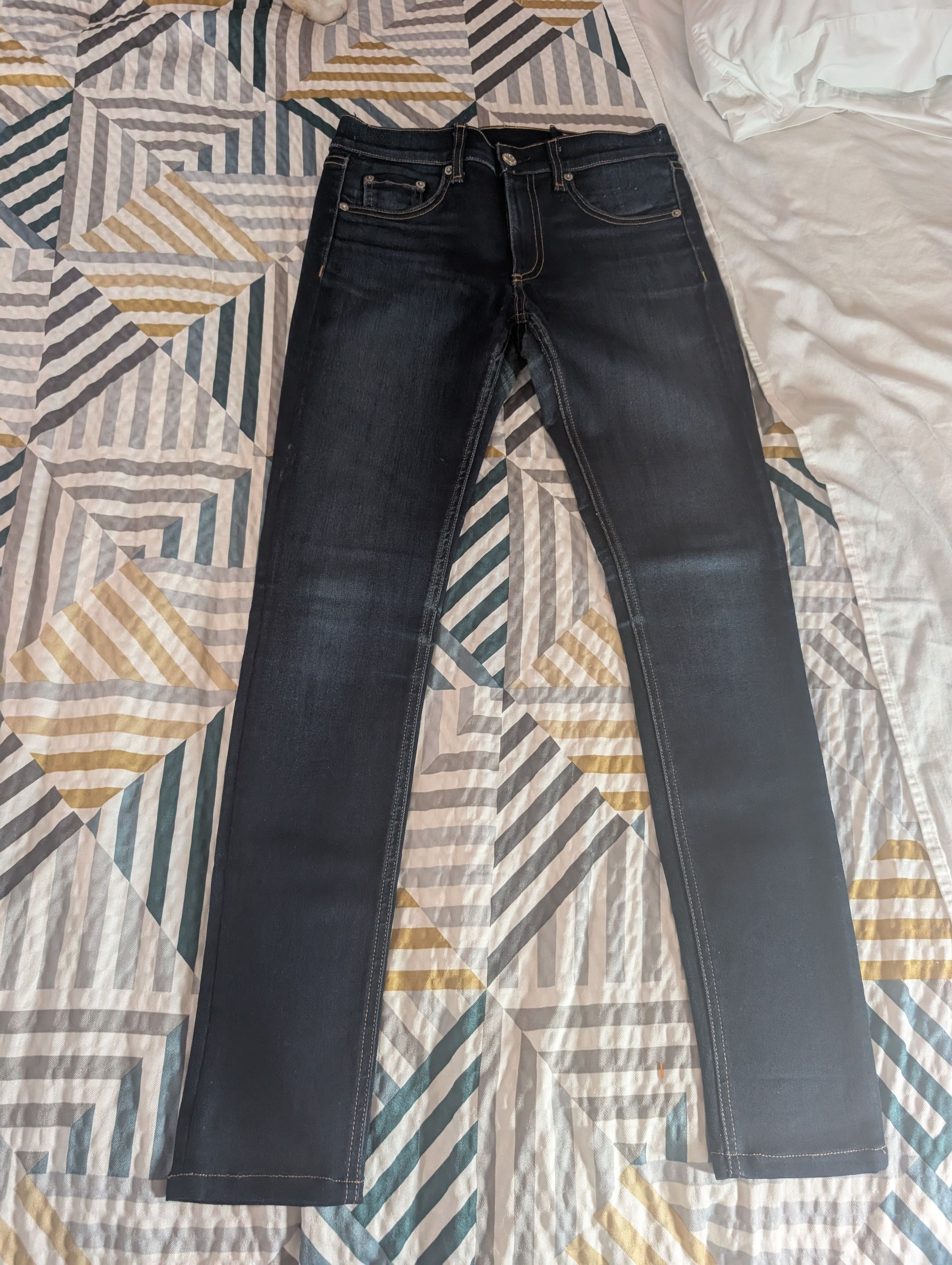 Rag & Bone Bedford Skinny Jeans Indigo Dark Blue Size 27" / US 4 / IT 40 - 11 Thumbnail