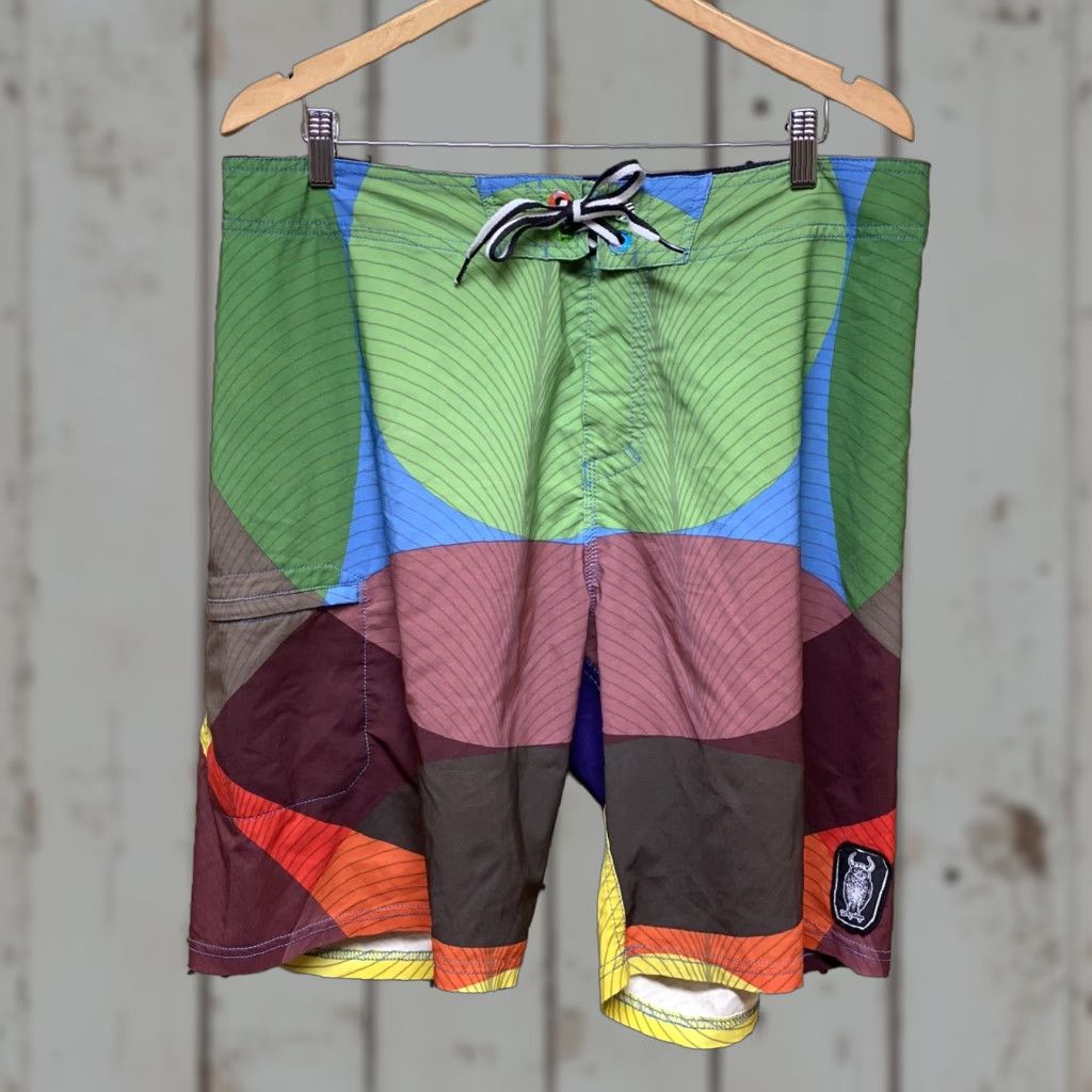 Swims Ergo Mens Board Shorts 38 Surf Beach Swim Short Multicolor Stretch Polyester Spandex Regular Bottom Mens Size US 38 / EU 54 - 1 Thumbnail