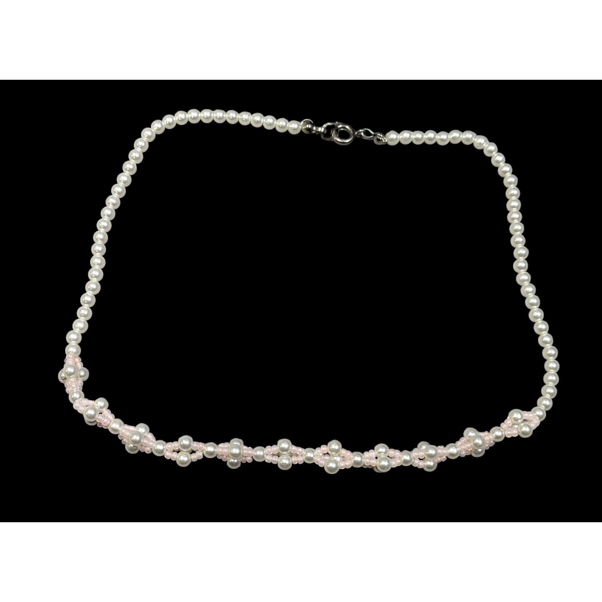 Other Coquette Pastel Pink Faux Pearl Beaded Necklace Size ONE SIZE - 1 Thumbnail
