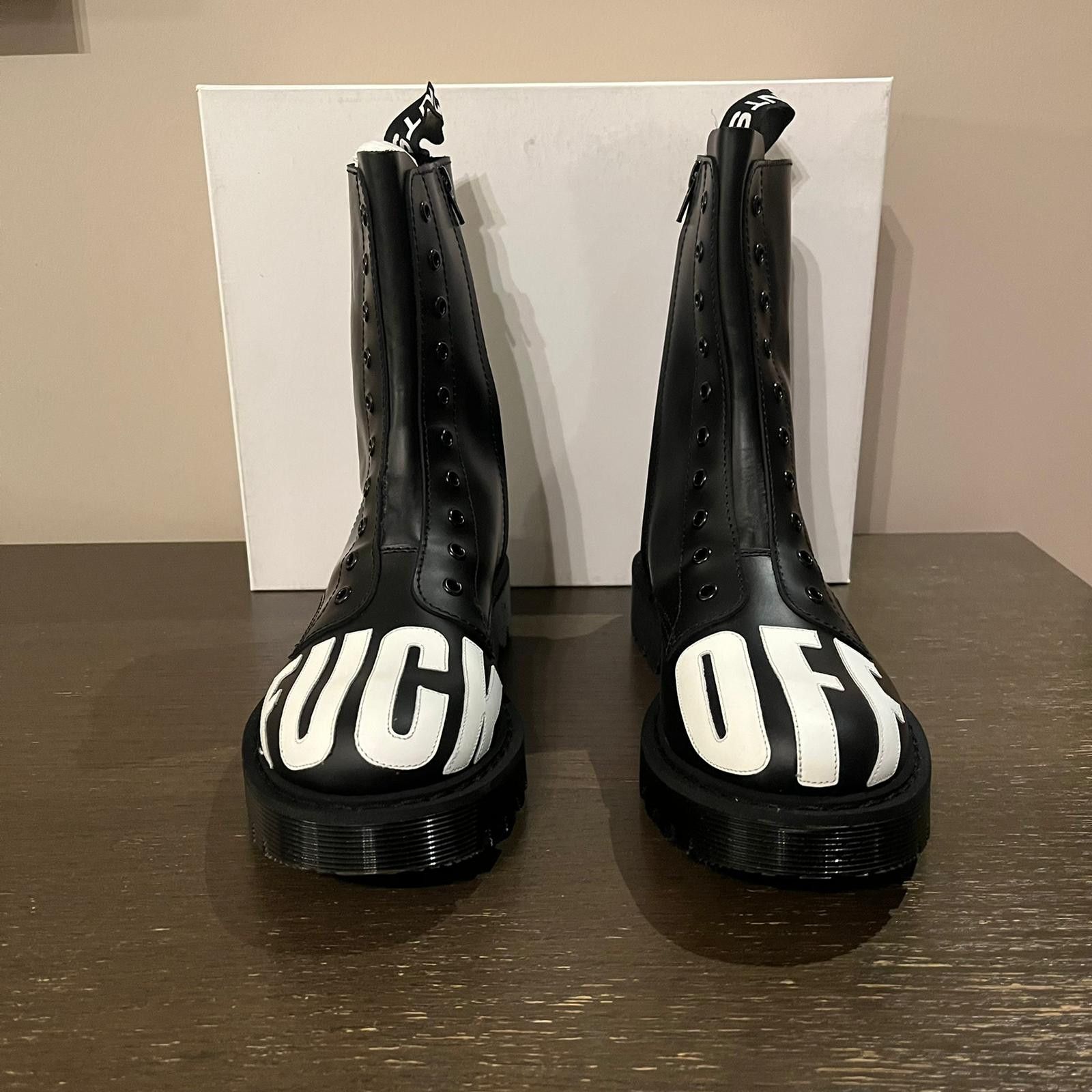 Vetements Fuck Off Army Boots in Black Size US 9 / EU 42 - 8 Thumbnail