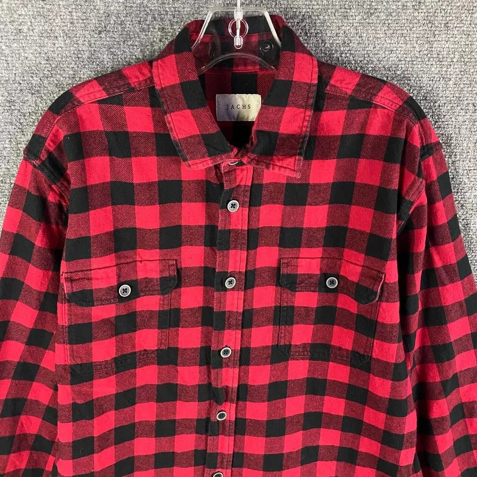 Other Jachs Flannel Shirt Men's Large Checkers Button Up Cotton L Size US L / EU 52-54 / 3 - 2 Thumbnail